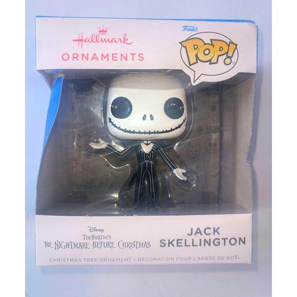 NIB 2022 Hallmark Funko Pop Disney Jack Skellington Christmas Ornament NEW - Picture 1 of 5